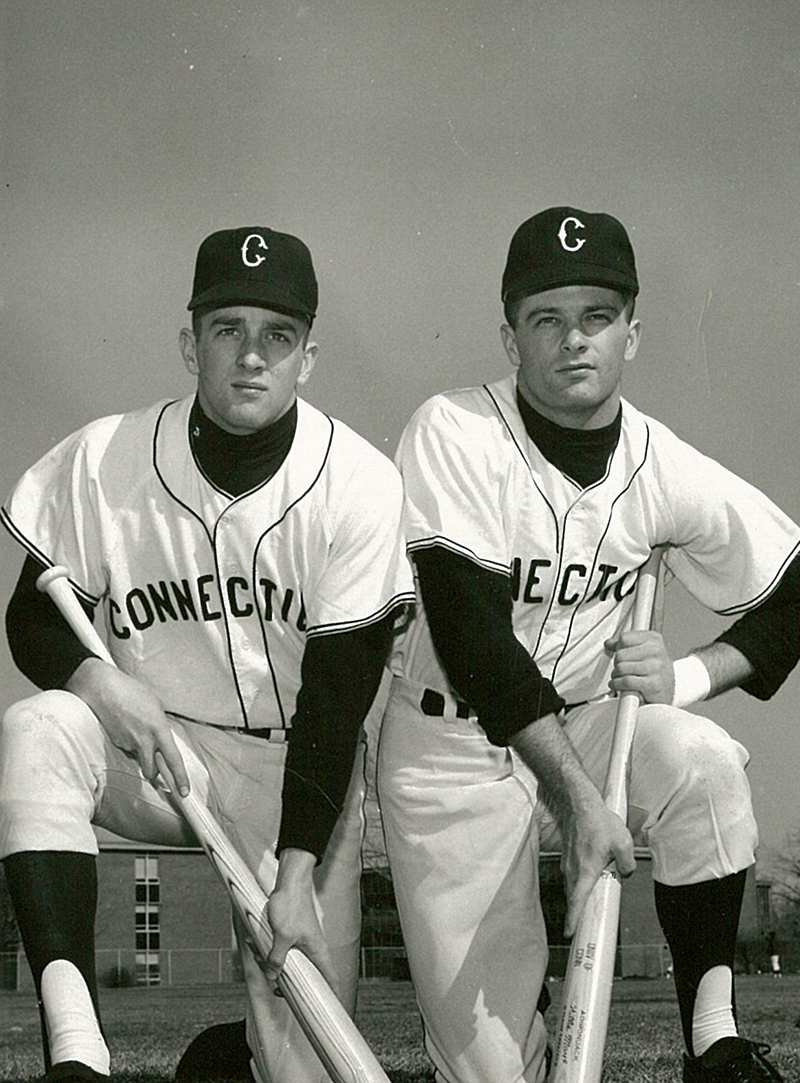 Dad Jim E. ‘66 (ED) and Uncle Tom ‘67 (BUS) on the Huskies’ 1965 College World Series team