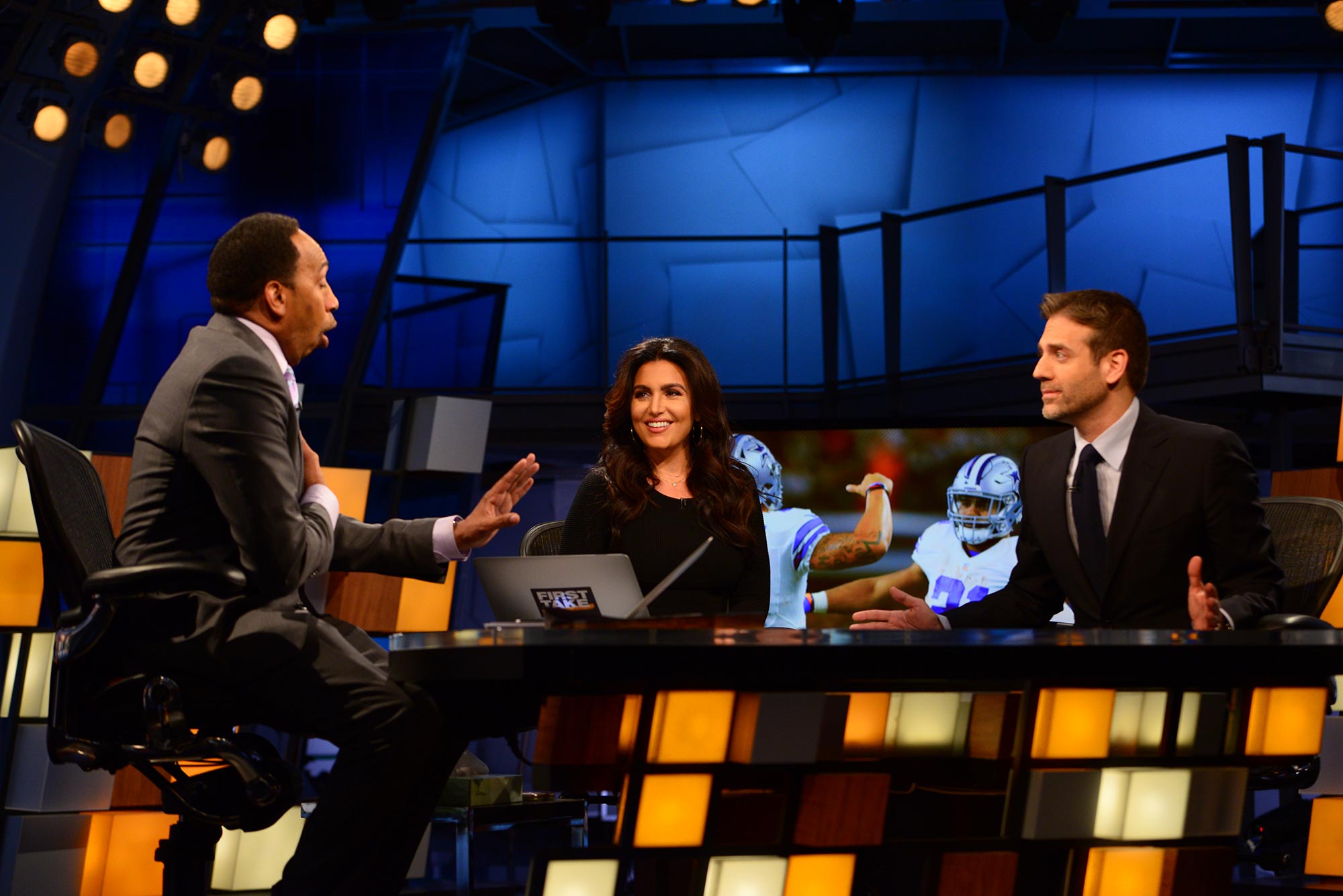Molly Qerim on the set of First Take