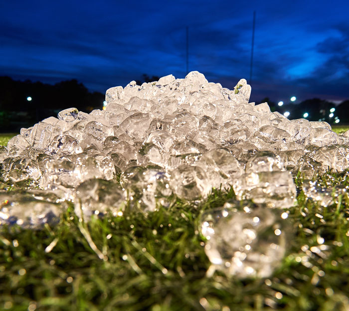 ice on a field