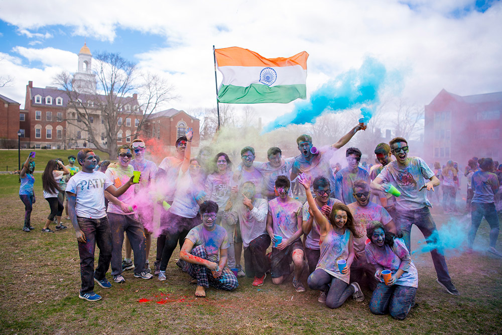 students celebrate Holi - 2017