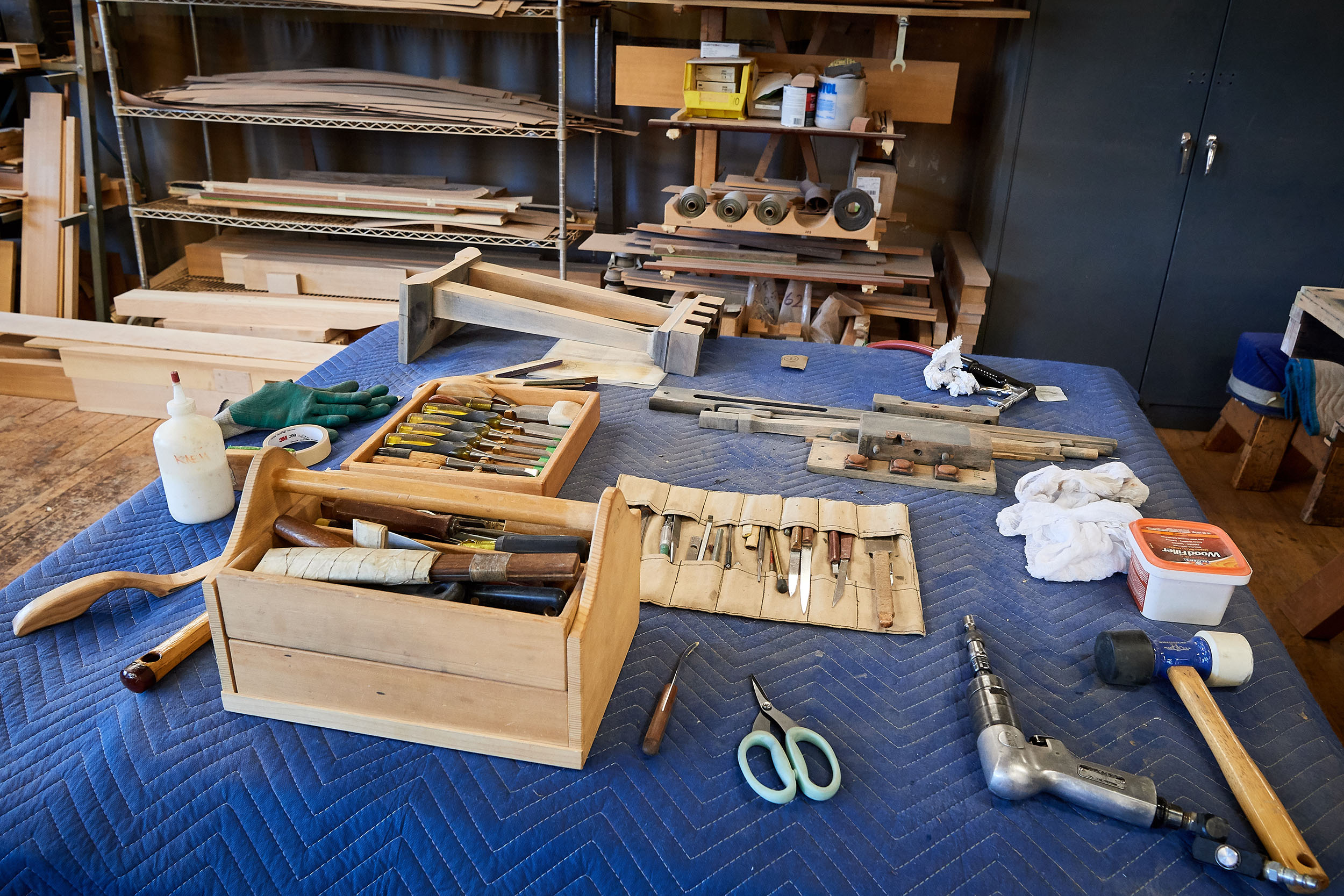Hand tools used at the Steinway & Sons factory seen on a tour on Oct. 18, 2017.
