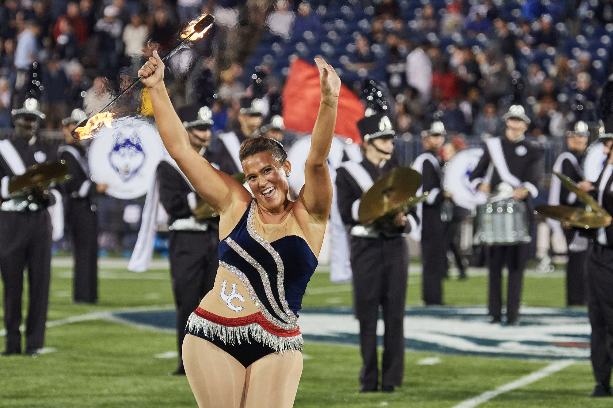 The UConn Marching Band at Rentschler Field