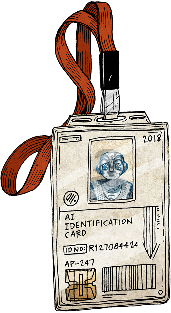 A.I. identification card illustration