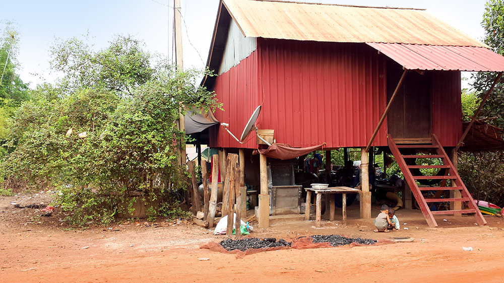 A neighborhood near one of the remote villages served by the mobile clinic of the Cambodian Diabetes Association.