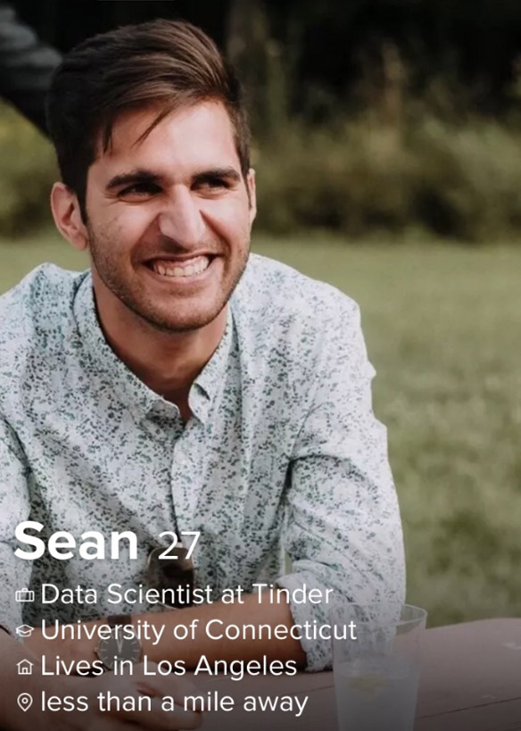 Sean Reddy Tinder profile - profile photo