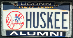 NY State license plate, HUSKEE
