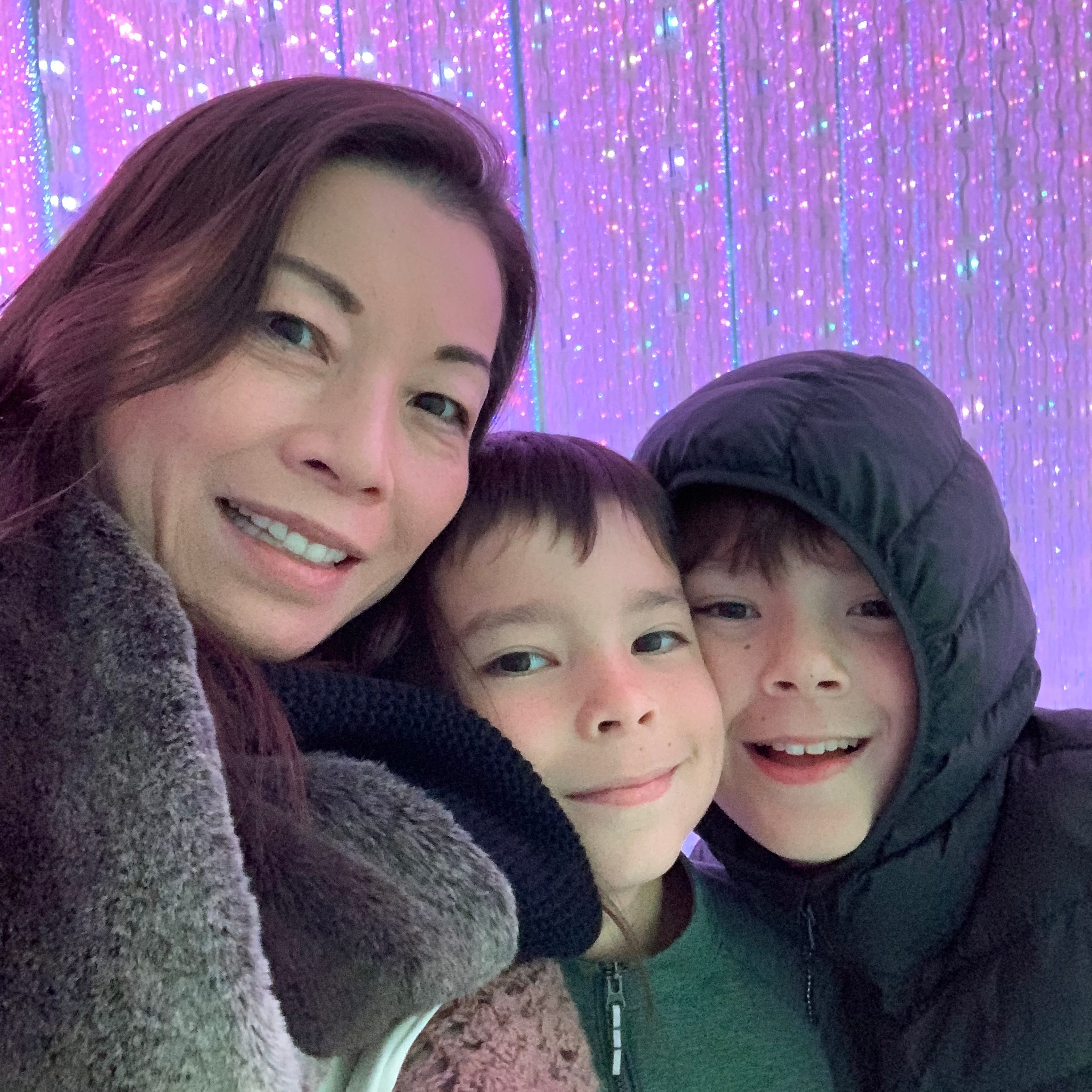 Fumiko Hoeft leans in with her own sons