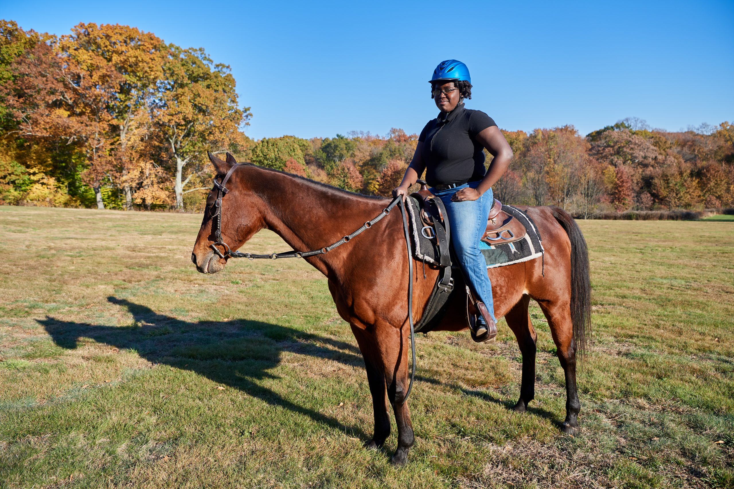 LaShawnda and her horse, Handsome