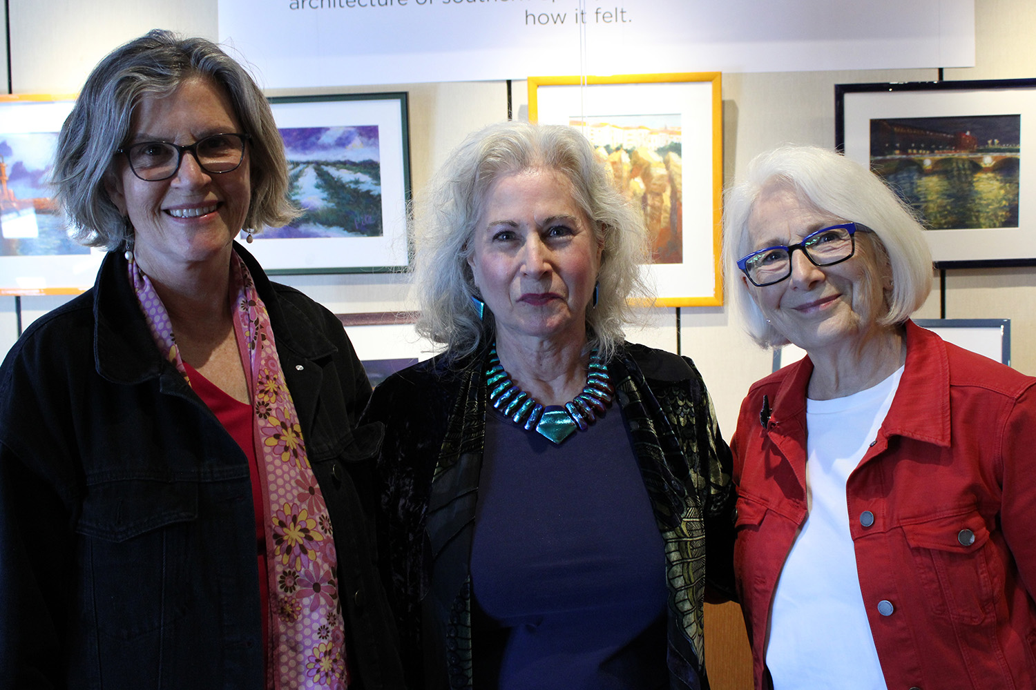 Elizabeth Pite with, left, Lois Hessert Blawie and, right, Rebecca Earl