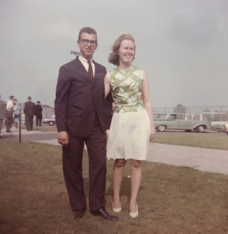 a young Bob Dana and wife