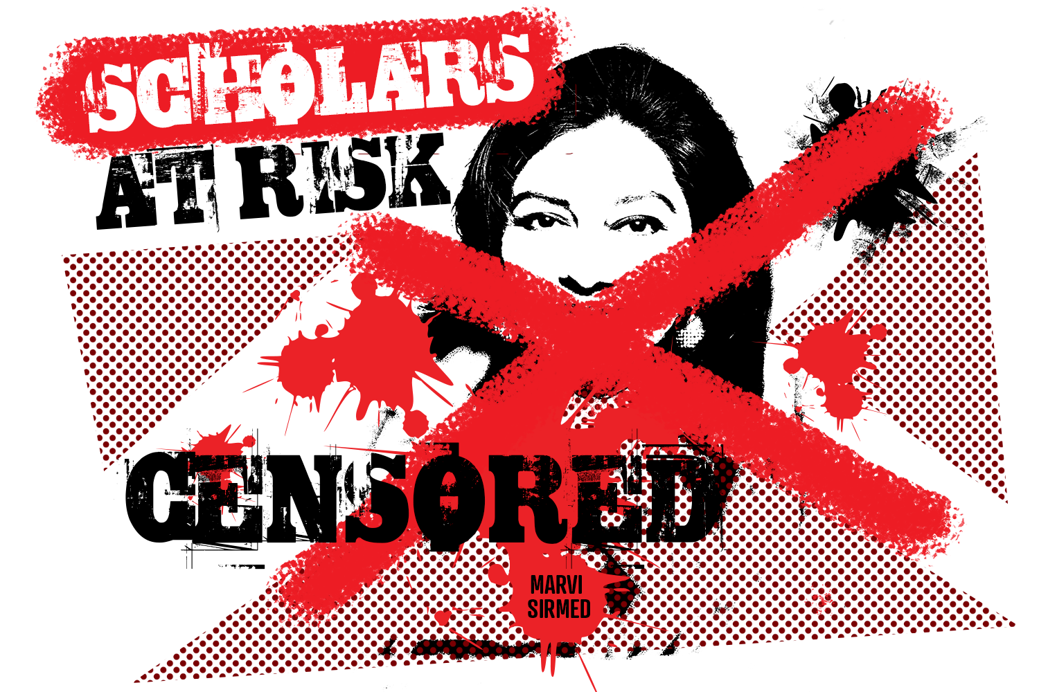 photo montage with text, "Scholars at Risk"
