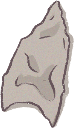 arrowhead artifact, illustrated