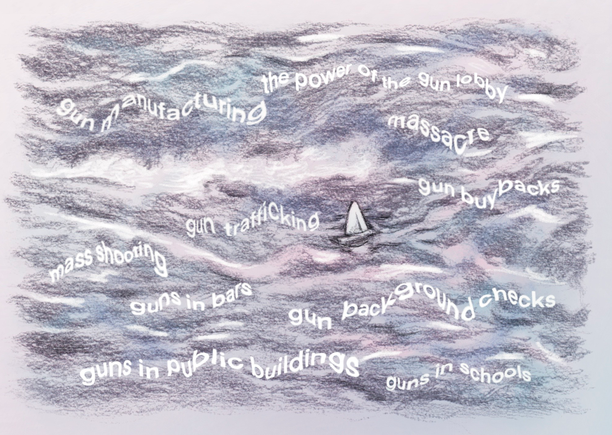 a boat in a sea of text