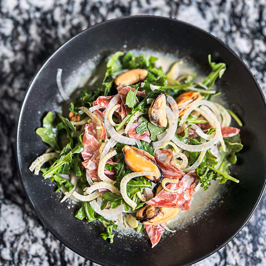 Mussels & Salami Salad by Chris Spinosa
