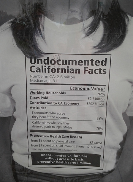 Undocumented Californian Facts - spoof nutritional label