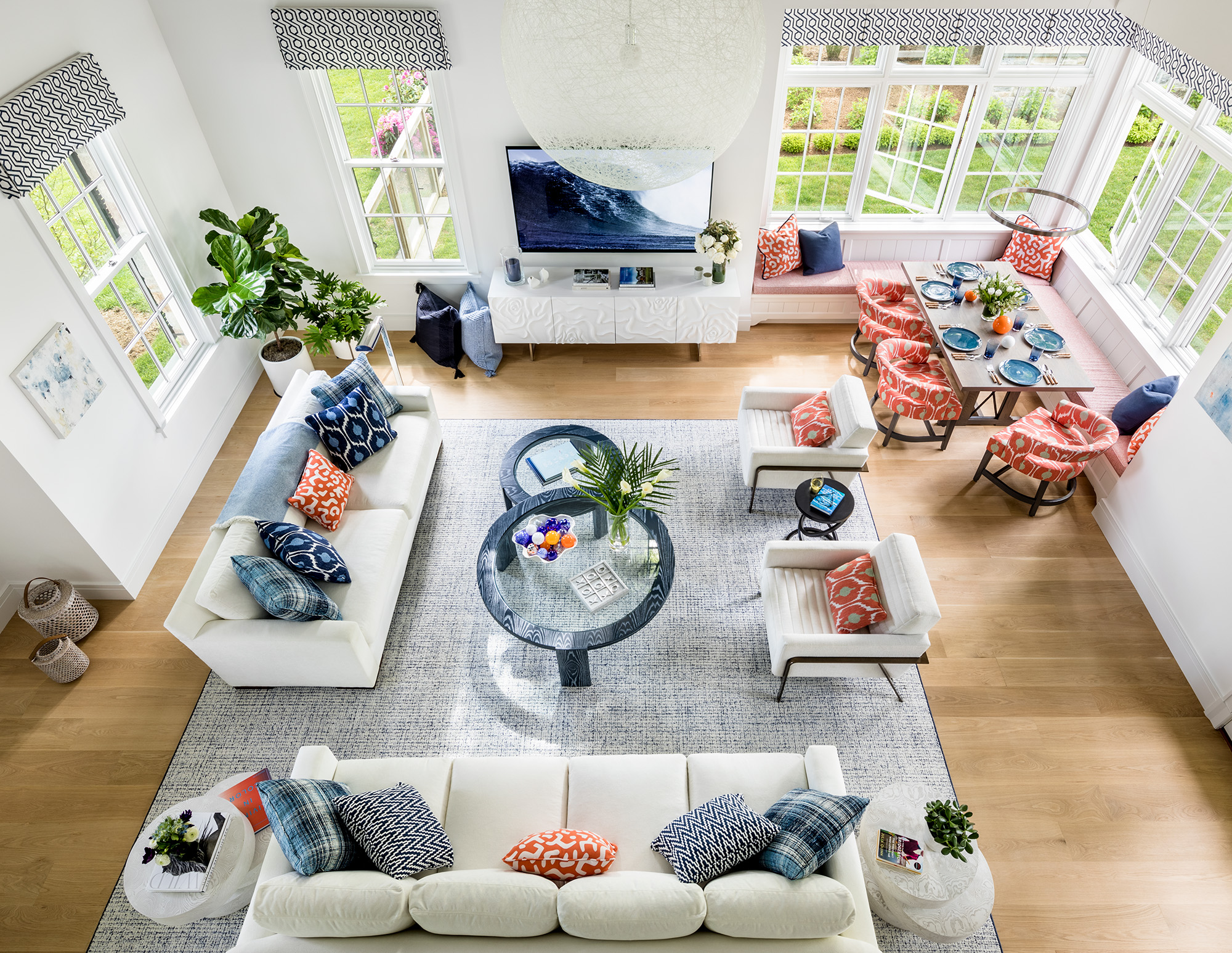 stylish interior of living room
