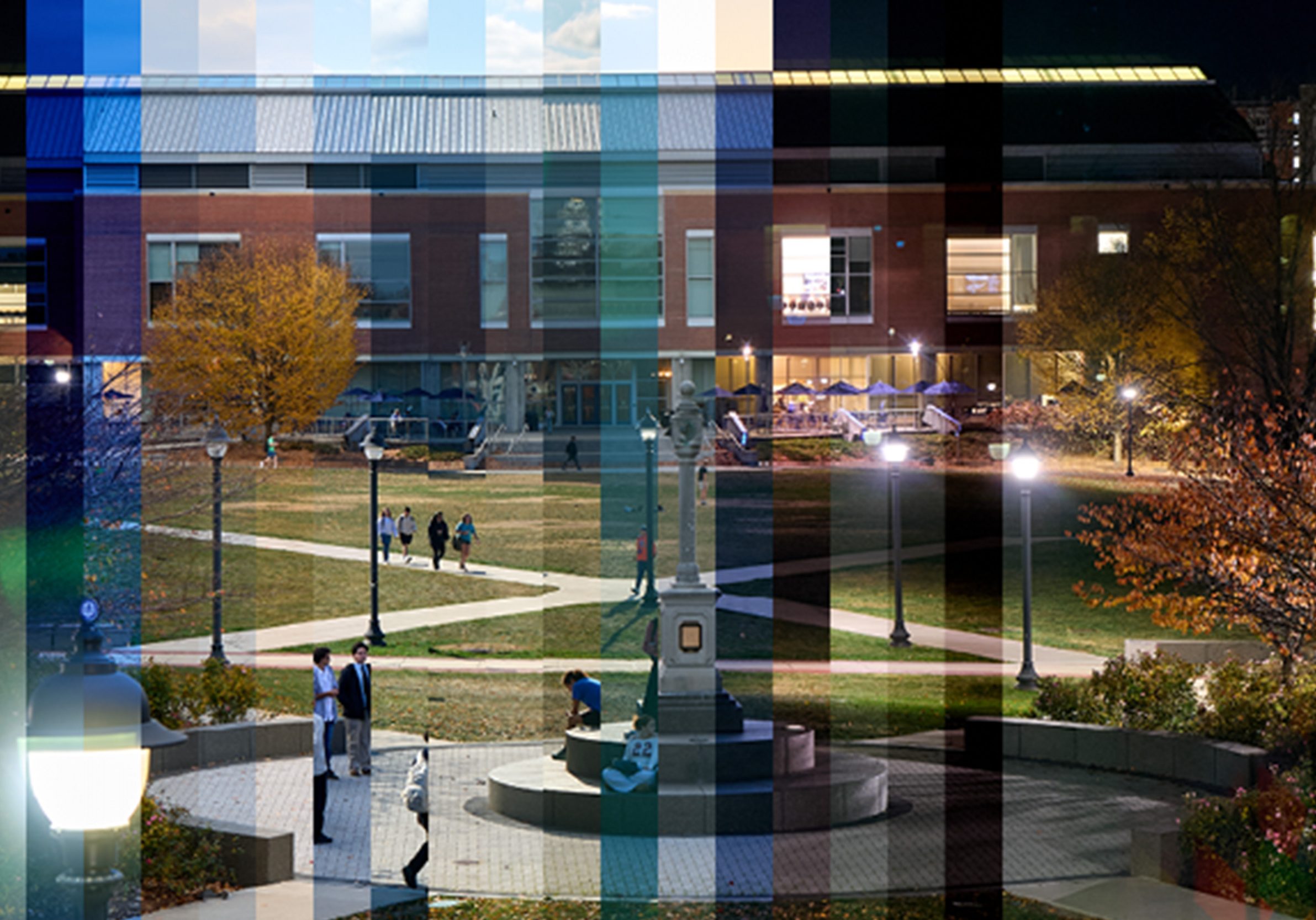 A time-lapse montage from the upper floor of The Benton shows one slice of activity around the Waugh sundial for each of this project’s 24 hours.