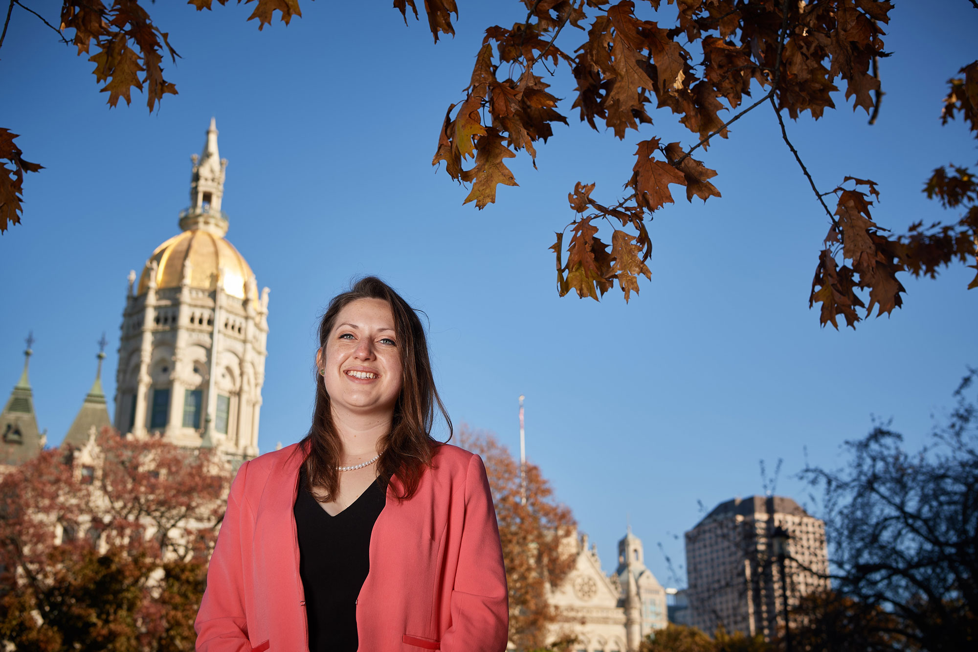 Elizabeth Charash at the State Capitol in Hartford