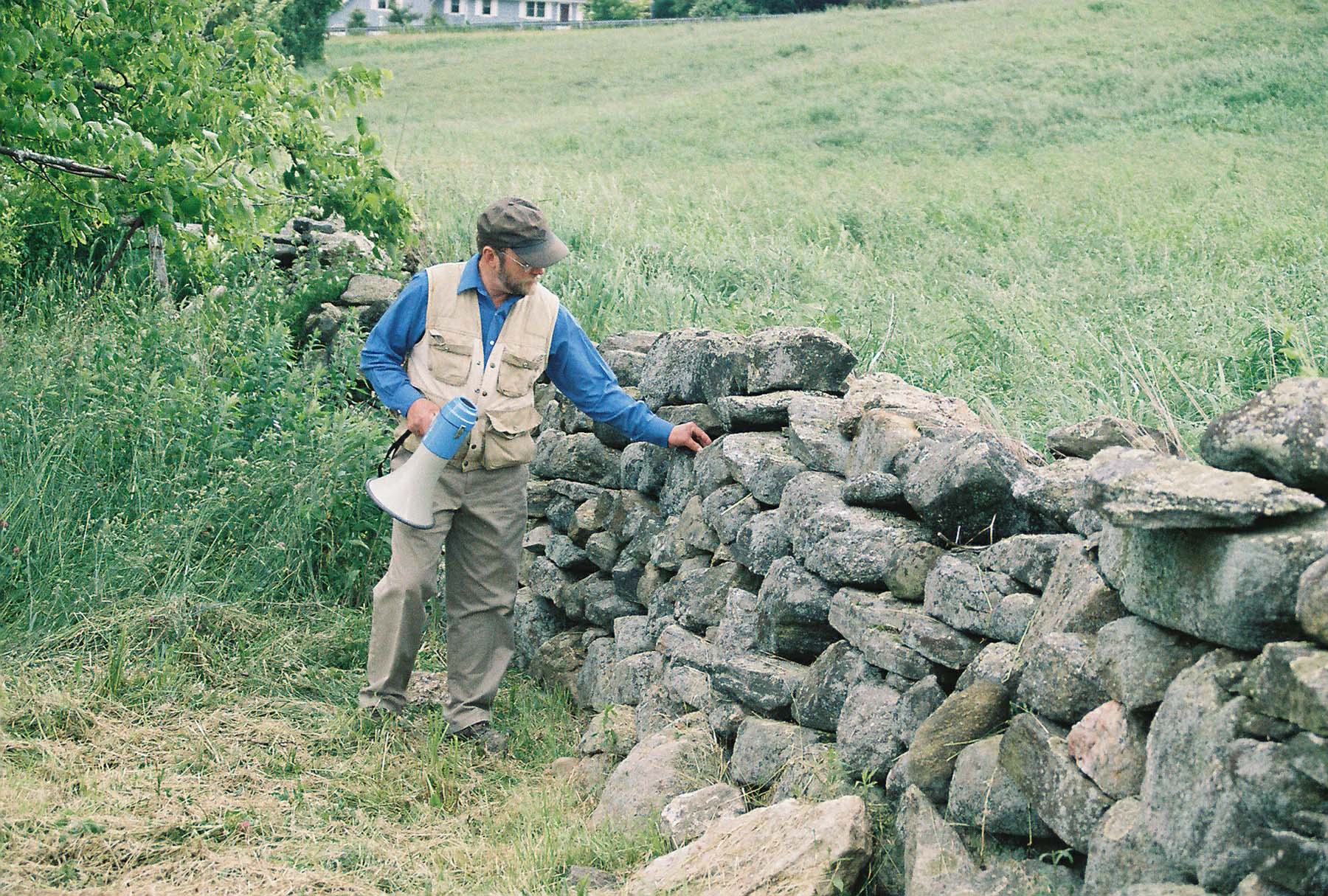 Robert Thorson and stone wall