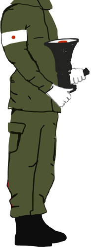 Illustration of headless solider