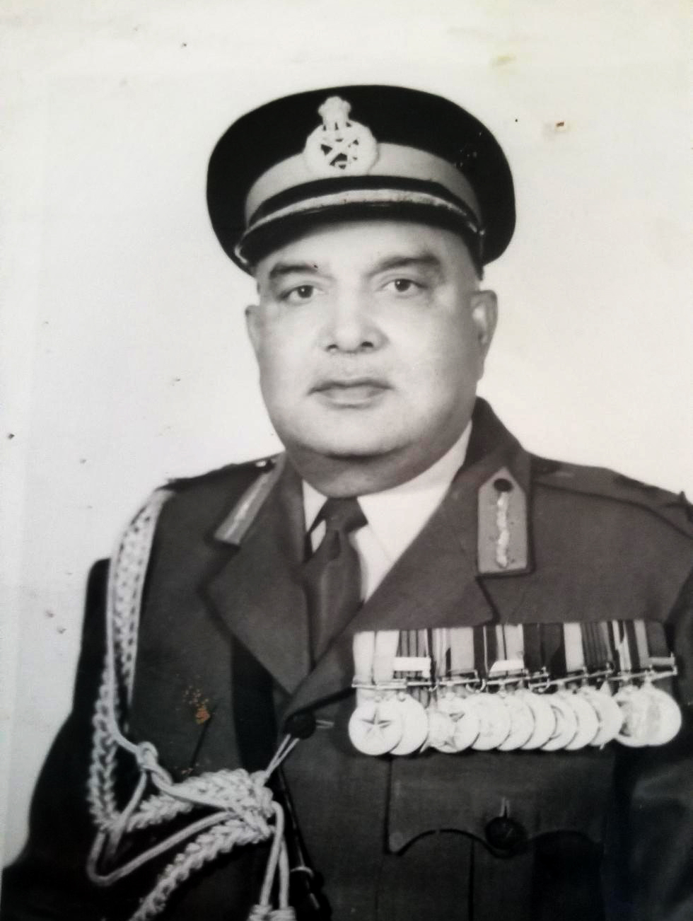 Manisha's father in military garb