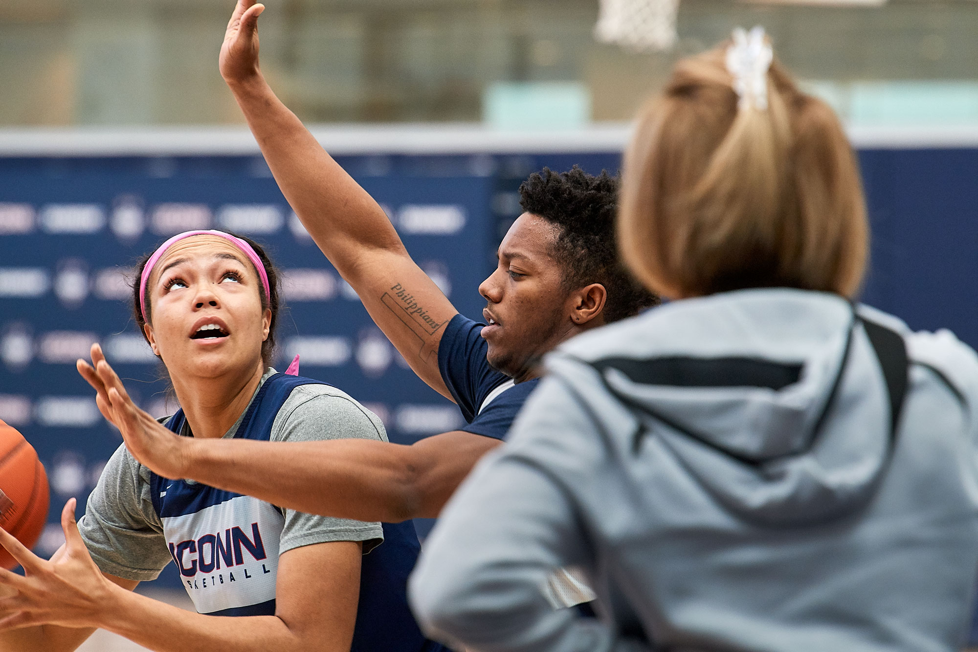 Young at UConn WBB practice