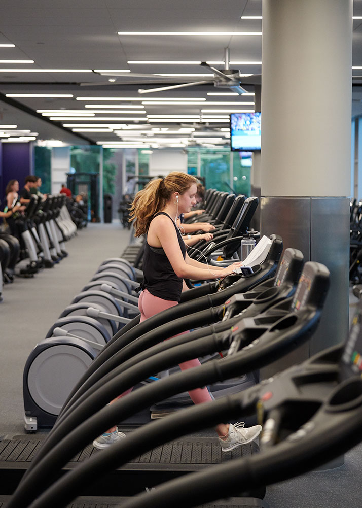 rows and rows of excersizing machines