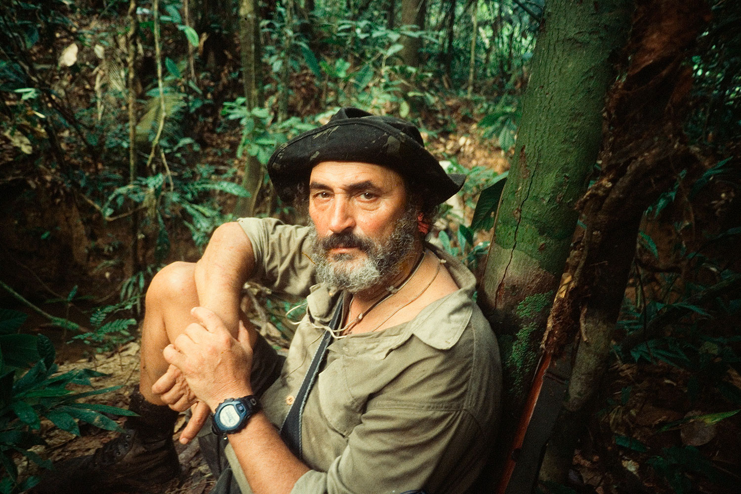 Explorer and indigenous-rights activist Sydney Possuelo on expedition, 2002.