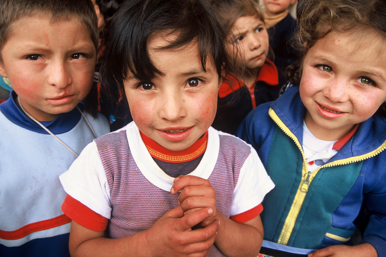 Kindergarten children in BoyacÃ¡, Colombia, 2004.