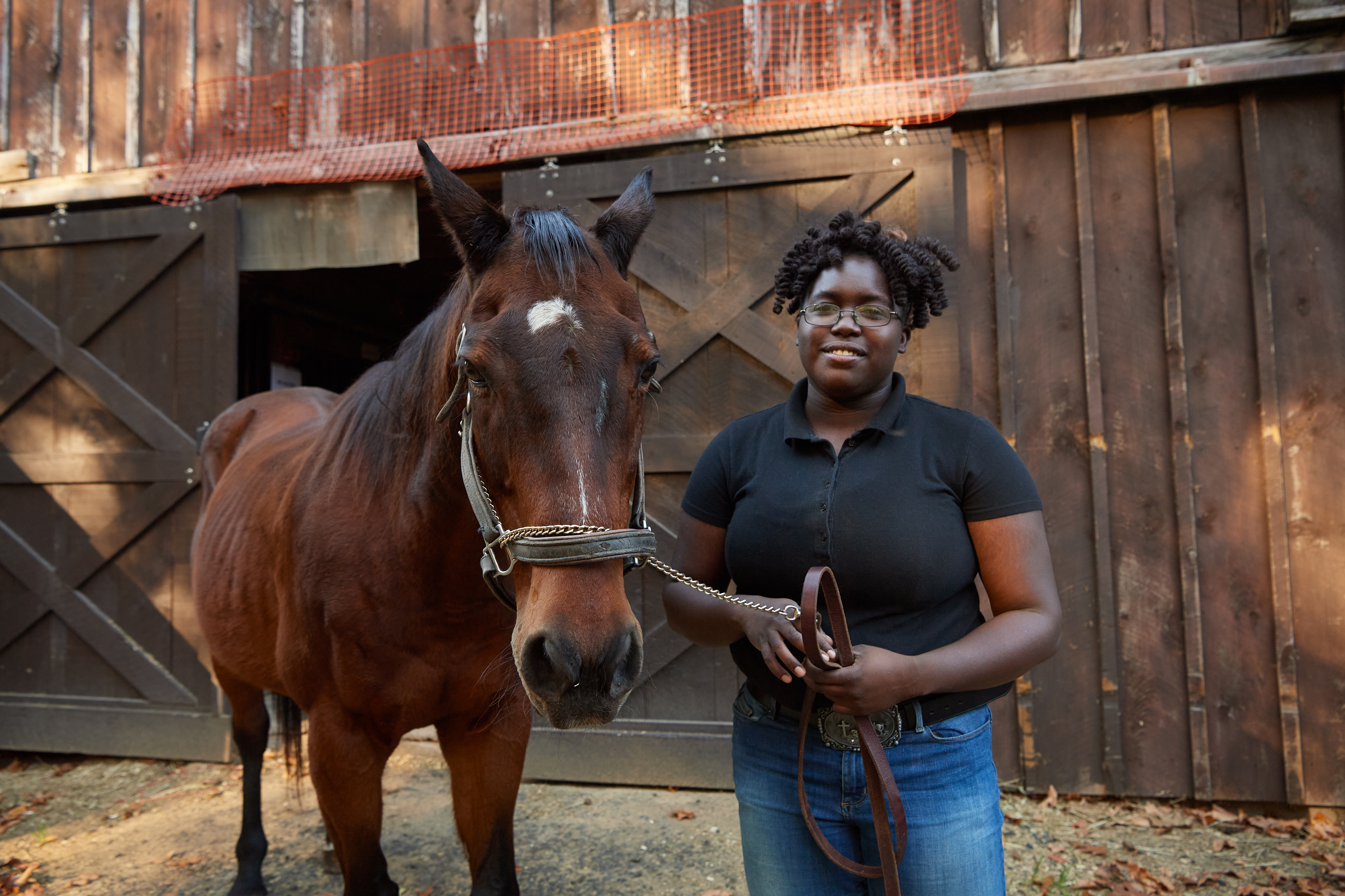 LaShawnda and her horse, Handsome