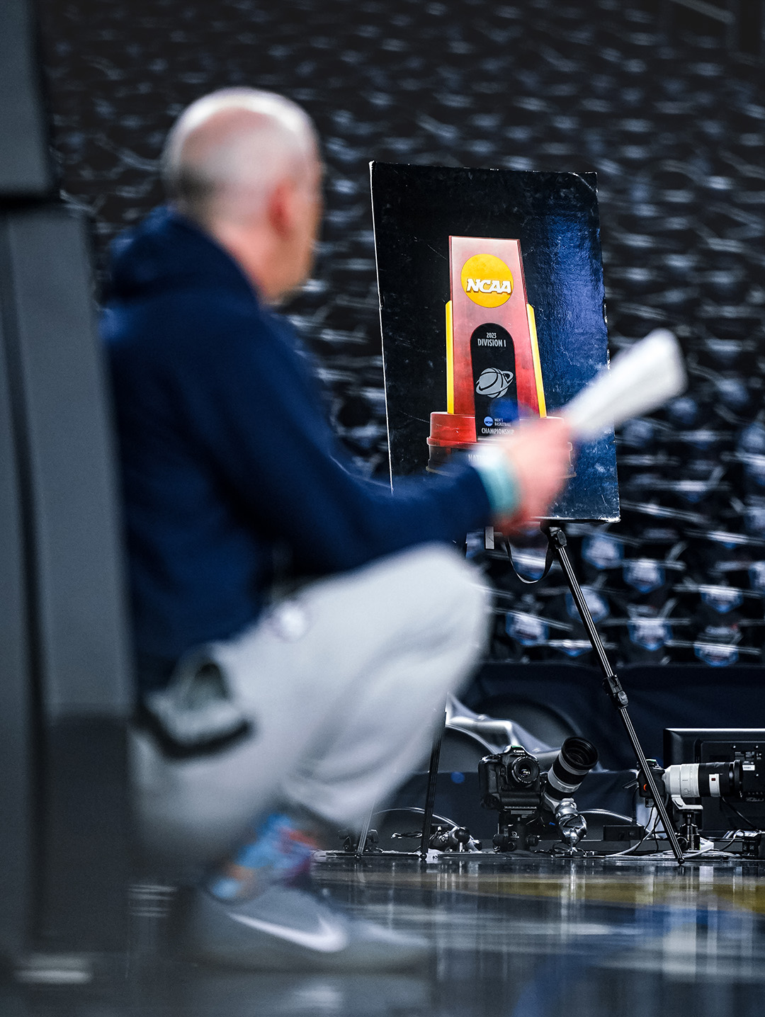 The morning of the championship game, Dan Hurley set his focus on the last cardboard trophy standing