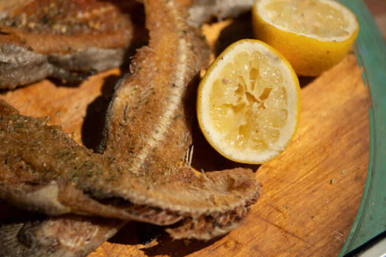 Fried Trout bones by Joel Gamoran