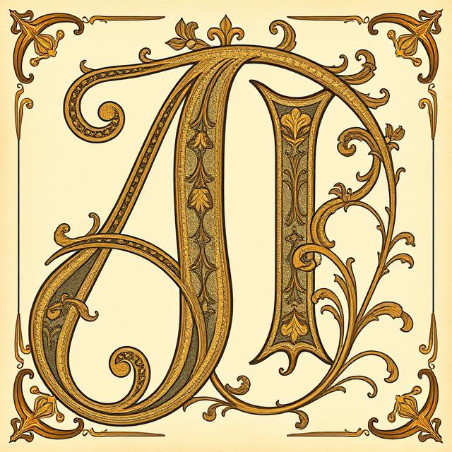 An AI-generated illustration of the letters “A.I.” in an elaborate flowery script with many embellishments
