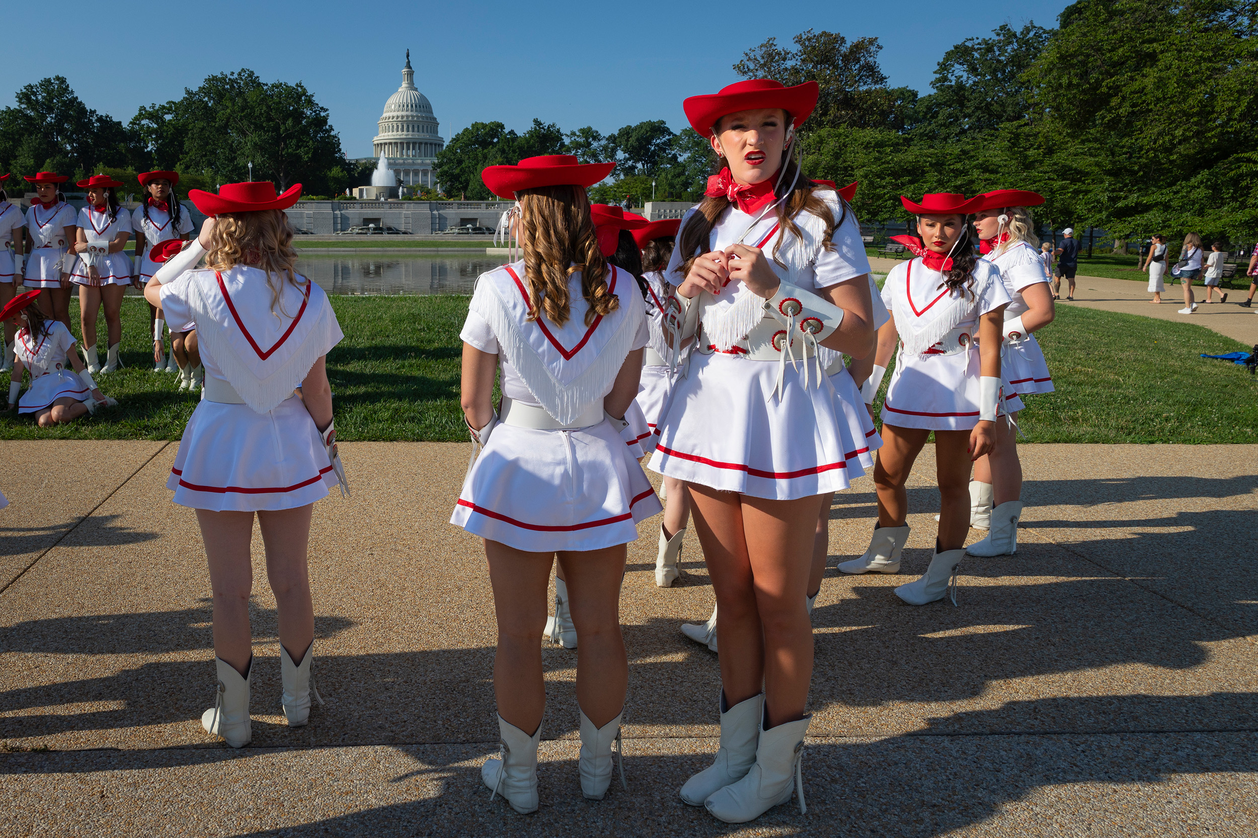U.S. Capitol, where a group of young women from Trinity Valley Community College in Athens, Texas, look around in confusion