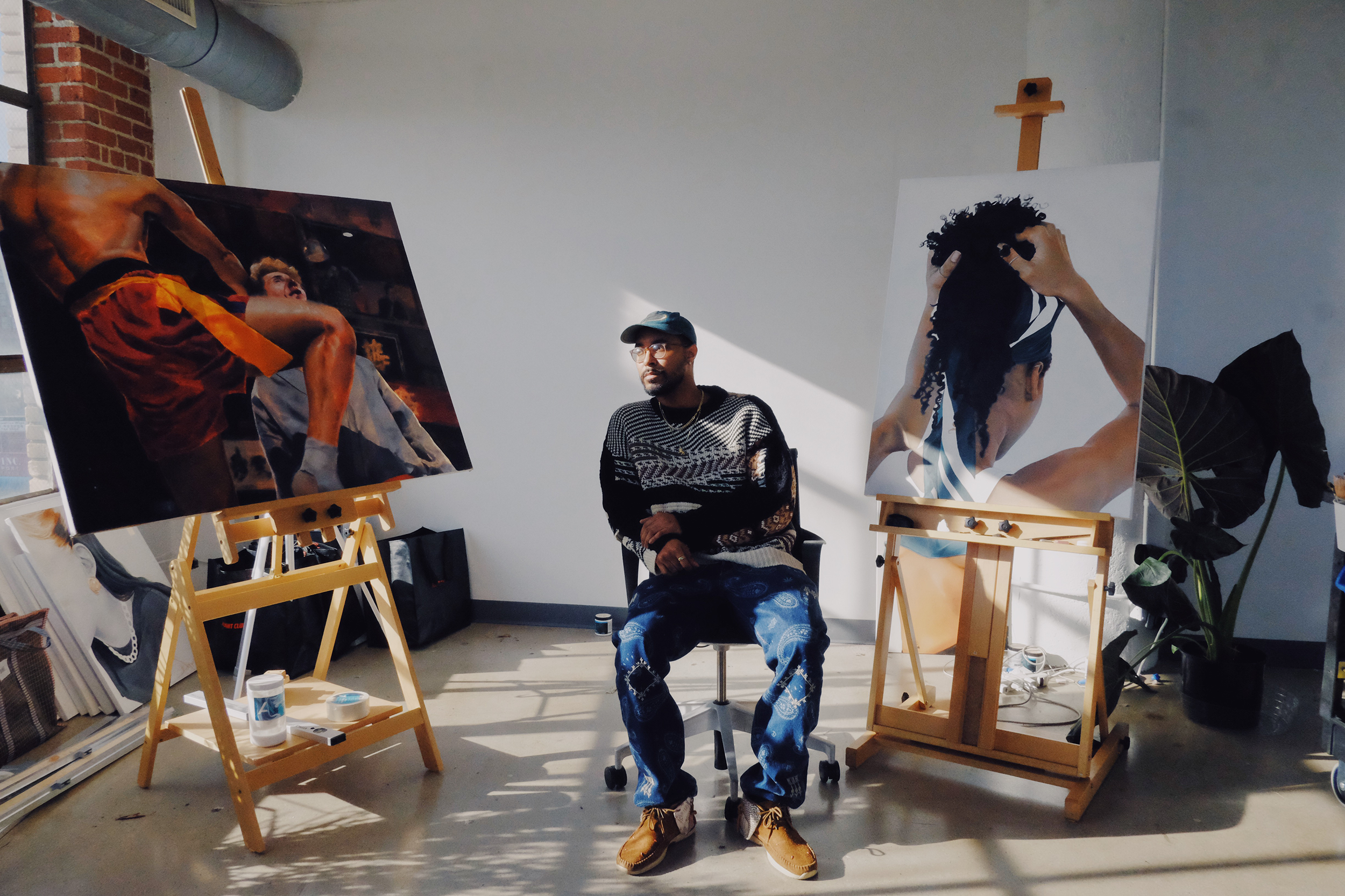 Jacob Rochester from his downtown Los Angeles studio.